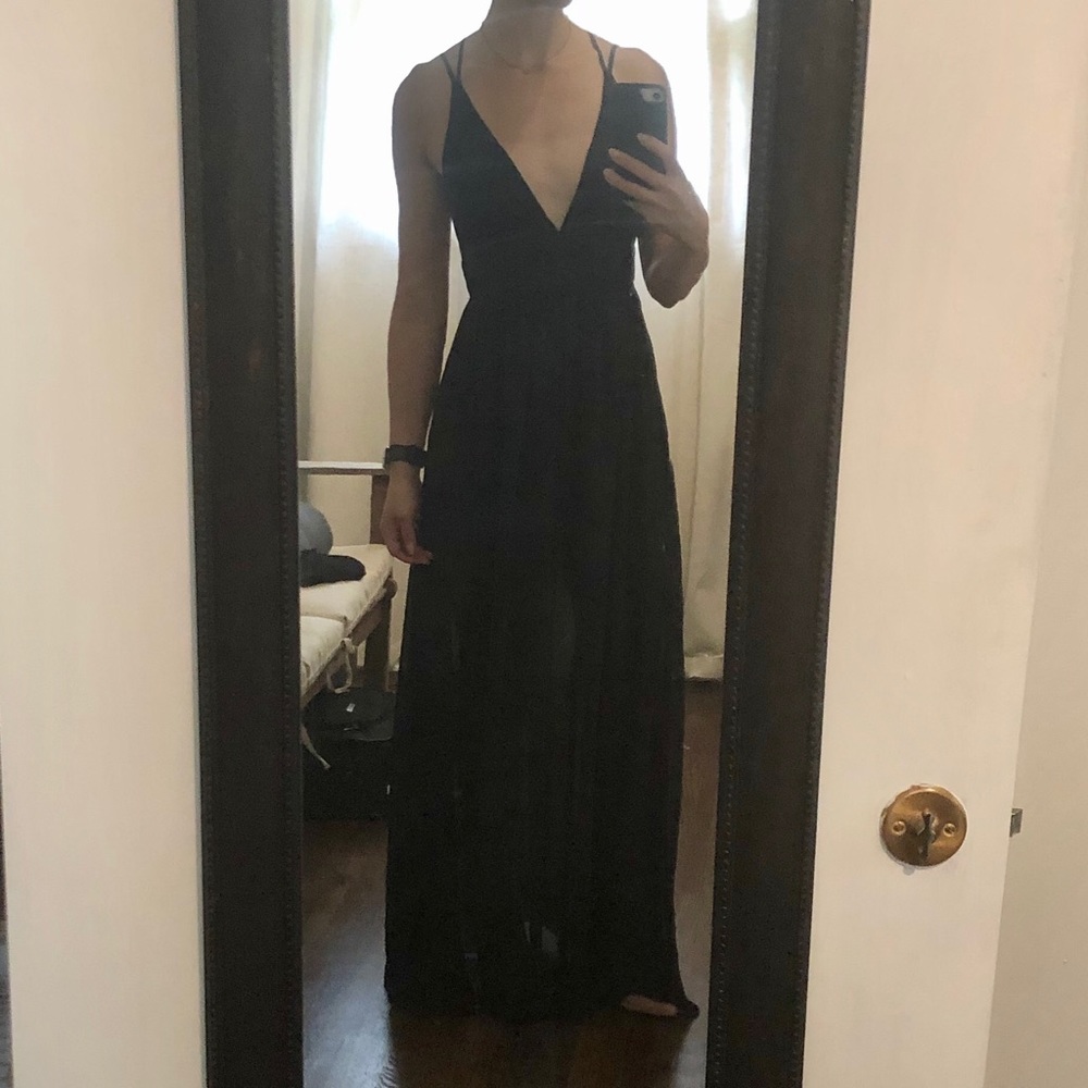 Strappy Black maxi dress